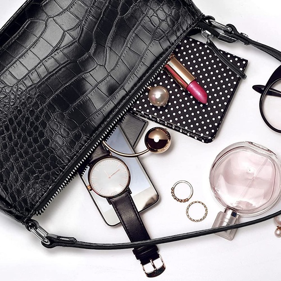 ⭐️ Retro Classic Clutch Shoulder Bag Women Croc - Picture 4 of 6